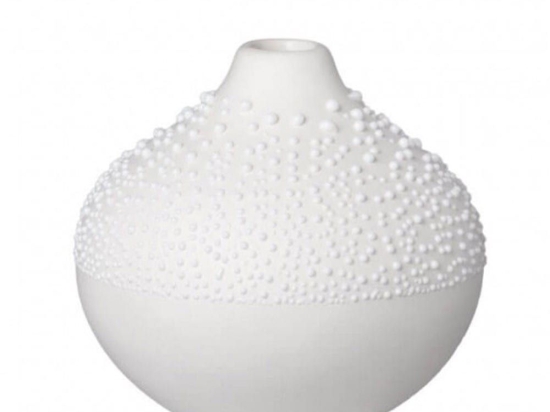Βάζο Πορσελάνινο Mini Pearly Design 2 RD0014378 7x6,5cm White Raeder Πορσελάνη,Γυαλί