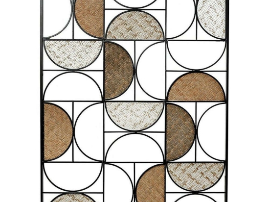 Διακοσμητικό Τοίχου ICY334 103,3x2,5x78cm Black-Beige Espiel Μέταλλο