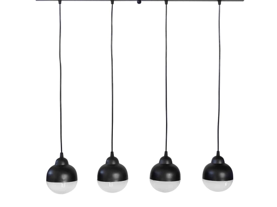 Φωτιστικό Οροφής Πολύφωτο Ράγα  C010   31-0678 Black Μέταλλο,Ακρυλικό