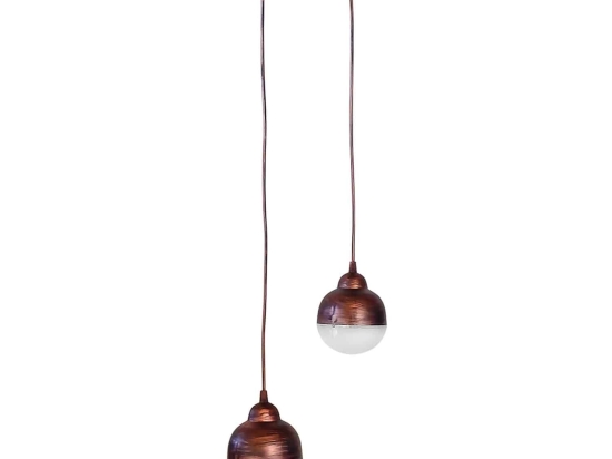 Φωτιστικό Οροφής Δίφωτο  C010PENDEL   31-0670 Copper PVC