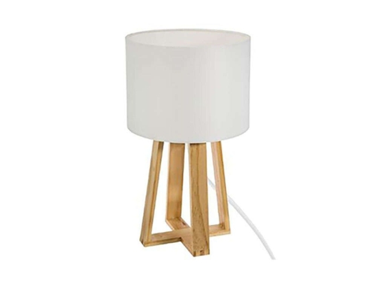 Φωτιστικό Επιτραπέζιο Τρίποδο 07.161500A 35cm 1xE27 White-Brown Ξύλο