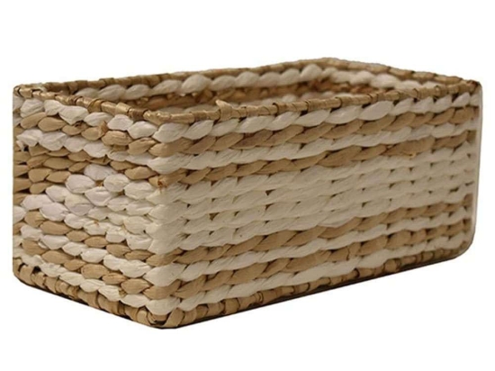 Καλάθι Rush 00.06.67451 26x13x10cm Natural-White Ψάθα