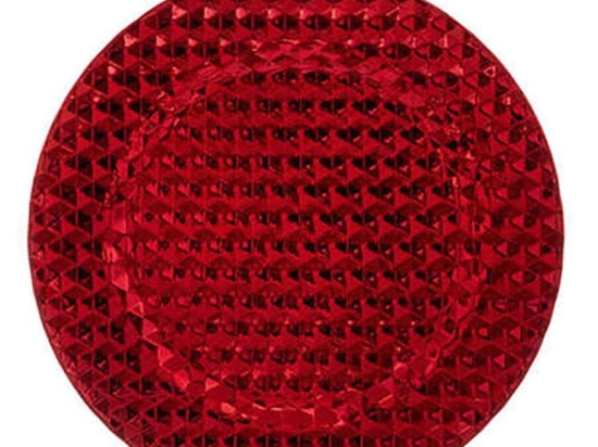 Διακοσμητική Πιατέλα Pixel 07.169548A Φ33cm Red Πλαστικό