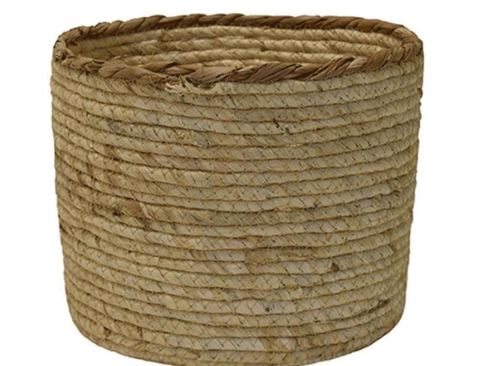 Καλάθι Ψάθινο 00.06.67559 Φ25x20cm Ecru Ψάθα