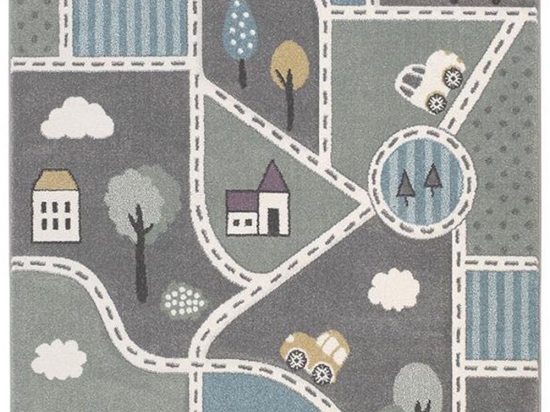 Χαλί Παιδικό Bonita 262 Round Grey-Multi New Plan 120X120cm Round