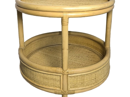 ΒΟΗΘΗΤΙΚΟ ΤΡΑΠΕΖΙ MOODY PAKOWORLD PE RATTAN ΣΕ ΦΥΣΙΚΗ ΑΠΟΧΡΩΣΗ Φ55X51ΕΚ