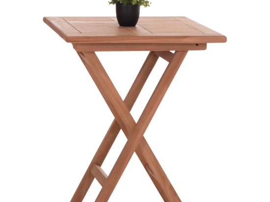 ΤΡΑΠΕΖΙ ΣΚΗΝΟΘΕΤΗ ΤΕΤΡΑΓΩΝΟ ERIS HM18118 ΞΥΛΟ TEAK--ΦΥΣΙΚΟ 60x60x75Υεκ.