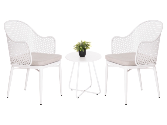 ΣΕΤ LOUNGE 3TMX ΕΞ.ΧΩΡΟΥ OREGO HM21107.02 ΑΛΟΥΜΙΝΙΟ & ΜΕΤΑΛΛΟ ΣΕ ΛΕΥΚΟ