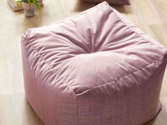 Πουφ Mat 690/19 Με Αποσπώμενη Θήκη 40x50X50cm Apple Pink Gofis Home Πολυέστερ