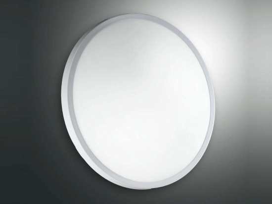 Φωτιστικό Οροφής - Τοίχου Plaza 2866-61-102 White Fabas Luce Μέταλλο,Γυαλί