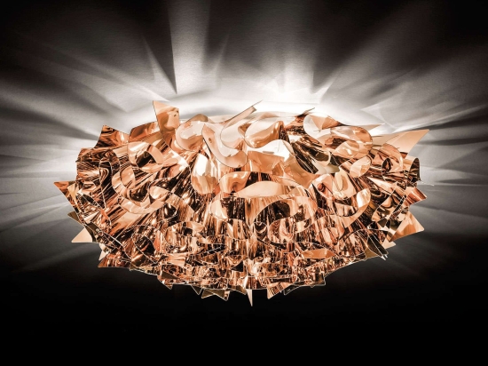 Φωτιστικό Οροφής - Τοίχου Veli Large Copper Slamp Αλουμίνιο,Πολυπροπυλένιο