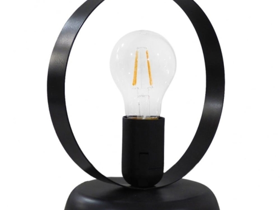 Φωτιστικό Επιτραπέζιο 34-0254 Halka Φ18 Ε27 H21,5XΦ18cm Black Heronia Μέταλλο