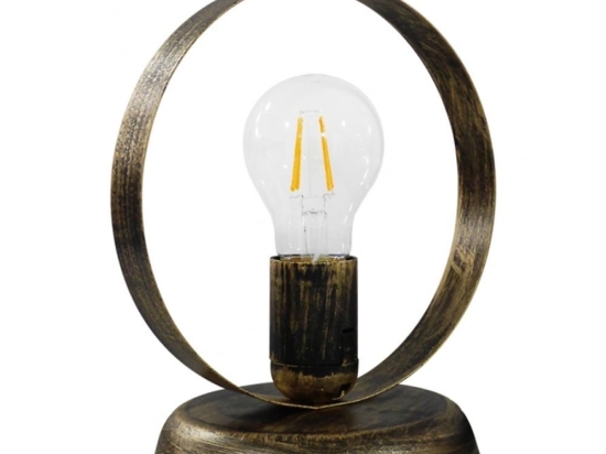 Φωτιστικό Επιτραπέζιο 34-0274 Halka Φ18 Ε27 H21,5XΦ18cm Bronze Heronia Μέταλλο