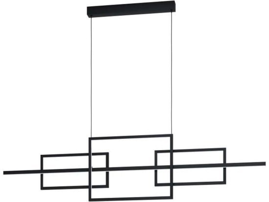 Φωτιστικό Οροφής - Ράγα 39798 Puebla Led L-1500 Black Eglo Μέταλλο,Πλαστικό