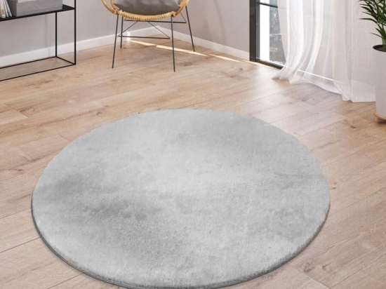 Paco Home Χαλί Ροτόντα Soft Μπουκλέ Φ 160 - Luxus Γκρι