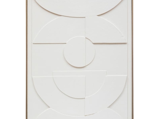 Διακοσμητικό τοίχου Louna pakoworld λευκό-φυσικό mdf 55x4x75εκ
