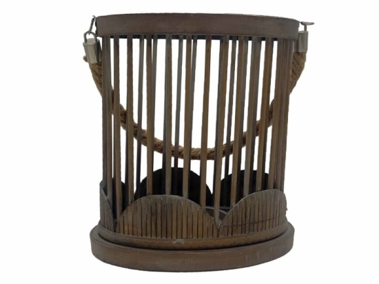 Bonsai Home Κηροπήγιο Ξύλινο Καφέ 22x11x24εκ