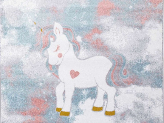 Χαλί Kiddie Unicorn 3-B805AX6 Pink-Grey Ezzo 133X190cm