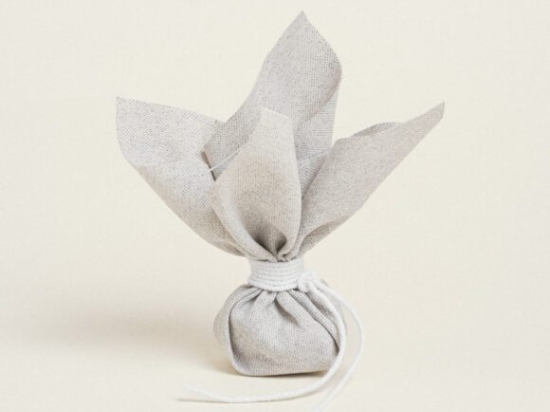 Beauty Home ΜΑΝΤΗΛΙ 27 x 27 cm ΓΚΡΙ ΑΣΗΜΙ LUREX