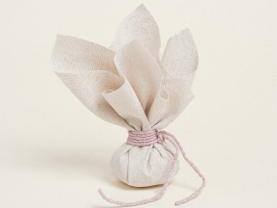 Beauty Home ΜΑΝΤΗΛΙ 27 x 27 cm ΕΚΡΟΥ ΧΡΥΣΟ LUREX