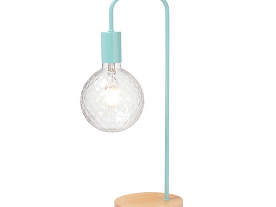 Φωτιστικό Επιτραπέζιο Table & Floor Luminaires KS1755TMW Mint Μέταλλο,Ξύλο