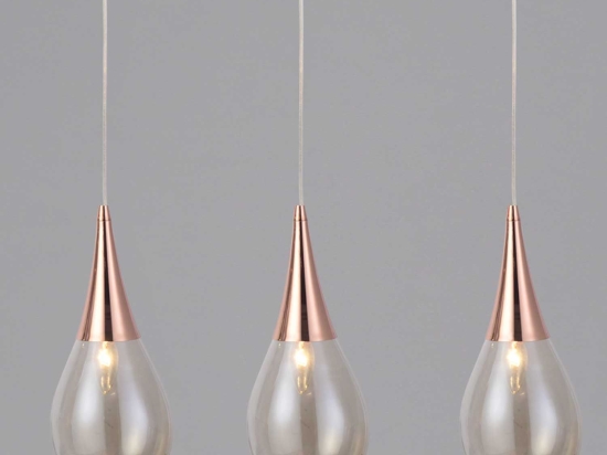 Φωτιστικό Οροφής Avantgarde OD53423SCP Copper Μέταλλο,Γυαλί