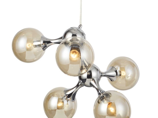 Φωτιστικό Οροφής Avantgarde OYD60705AM Amber Μέταλλο,Γυαλί