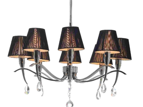 Φωτιστικό Οροφής Textile WA1198 Black Κρύσταλλο,Μέταλλο