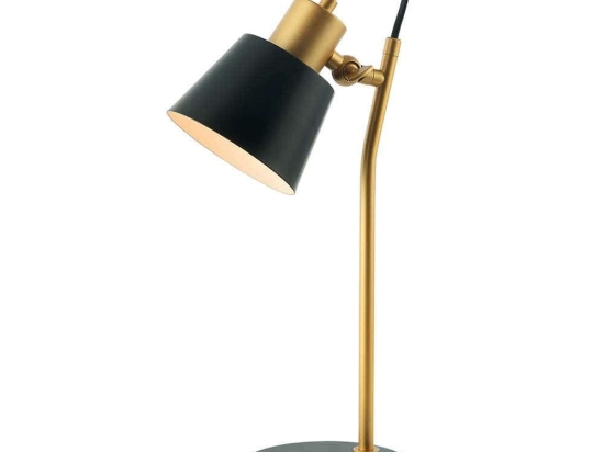 Φωτιστικό Επιτραπέζιο 20217 1xE14 Max 25W Black Matt-Gold Matt Μέταλλο,Αλουμίνιο