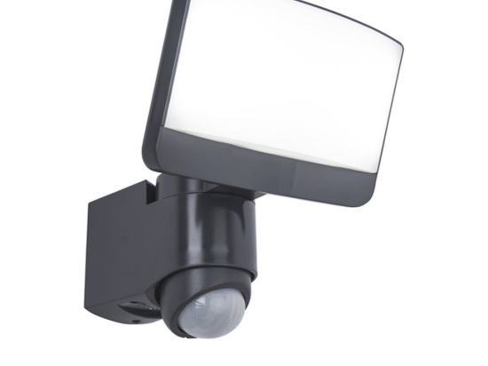 Προβολέας Τοίχου Sunshine 7625601345 IP44 Led 5000K Με Αισθητήρα Κίνησης 24,5x20x18 Charcoal Grey Lutec