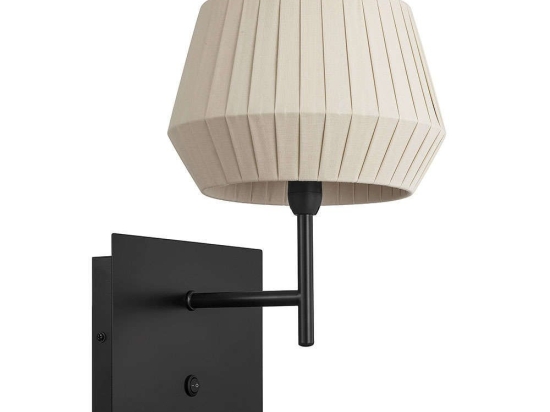 Φωτιστικό Τοίχου Dicte 2112391009 21x37,5cm 1xE14 40W Beige-Black Nordlux Μέταλλο,Ύφασμα