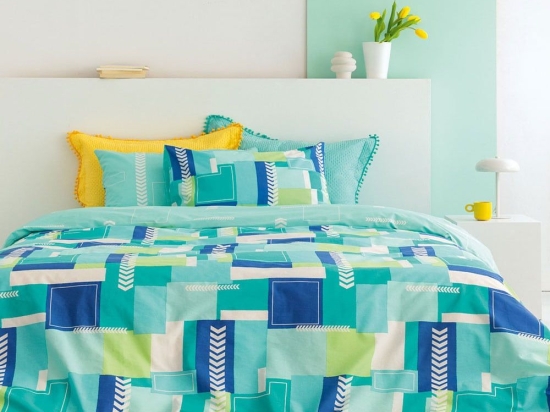Σεντόνια FL6188 (Σετ 3τμχ) Mint Palamaiki Ημίδιπλο 170x260cm 100% Βαμβάκι