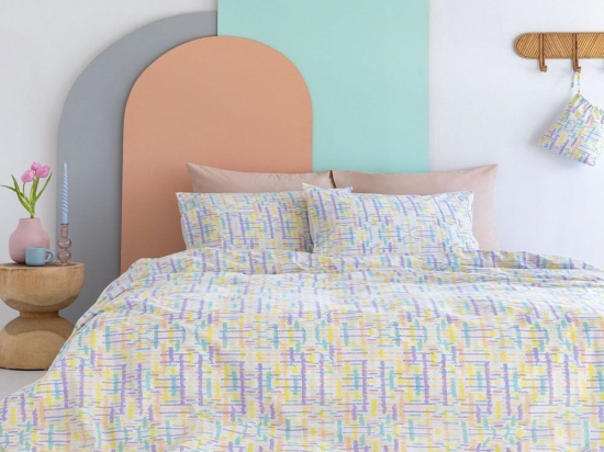 Σεντόνια FL6199 (Σετ 4τμχ) Multi Palamaiki Υπέρδιπλo 240x260cm 100% Βαμβάκι