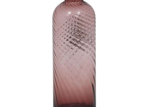 Διακοσμητικό Βάζο 373-122-766 9x9x29cm Pink Γυαλί