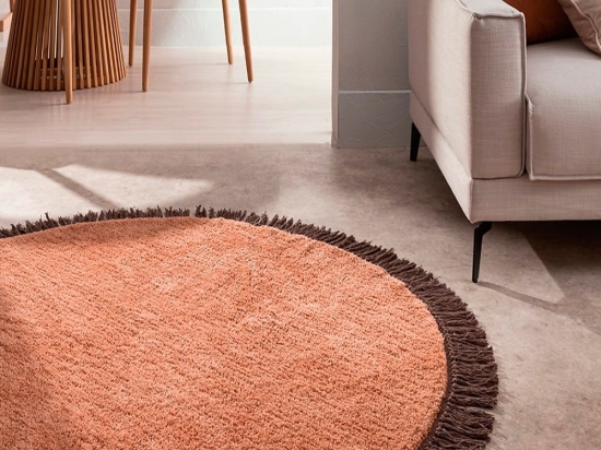 Χαλί Mellow 932 08 Clay Brown Gofis Home 150X150cm Round