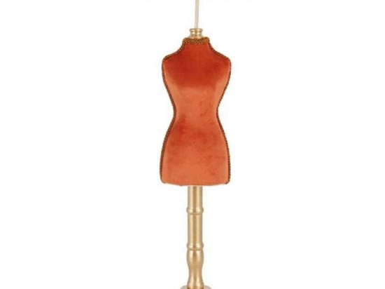 Βάση Κοσμημάτων Μπούστο 801046 12x10x39,5cm Orange-Gold Ankor Βελούδο
