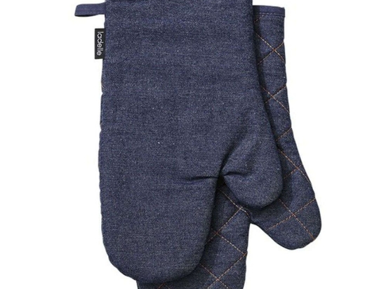 Γάντια Κουζίνας (Σετ 2Τμχ) Denim 46150 18x33cm Blue Ladelle 100% Βαμβάκι