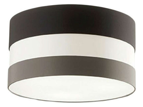 Φωτιστικό Οροφής - Πλαφονιέρα Arona 3698-65-360 2X60W E27 Φ55cm 33cm Dark Grey Fabas Luce Μέταλλο,Ύφασμα