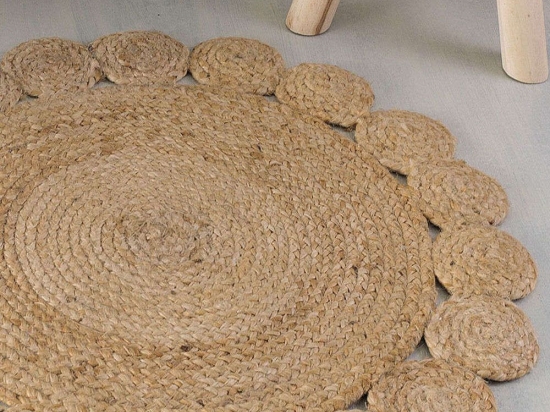 Χαλί Rattan Flower Natural Ρυθμός 70X70cm Round
