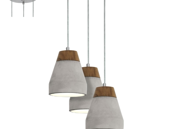 Φωτιστικό Οροφής Tarega 95526 Brown-Grey Eglo Μέταλλο