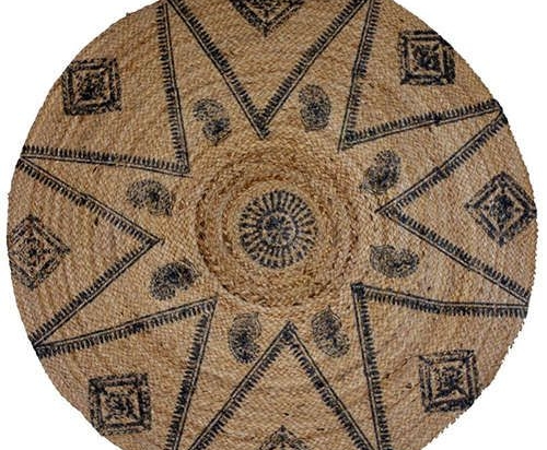 Χαλί AI19JTRG-04-90 Blue-Natural 90X90cm Round