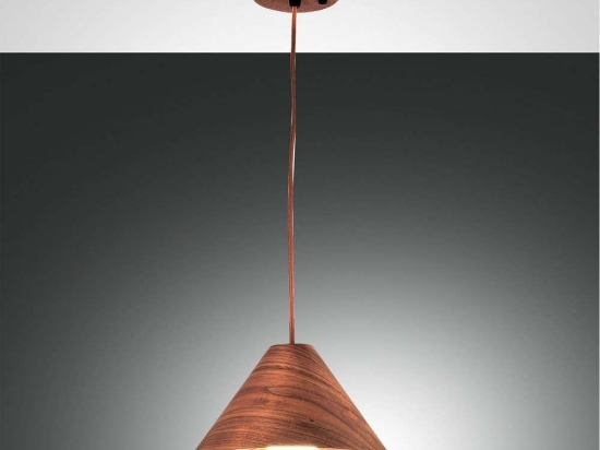 Φωτιστικό Οροφής Esino 3630-40-130 Walnut Fabas Luce Μέταλλο,Ξύλο