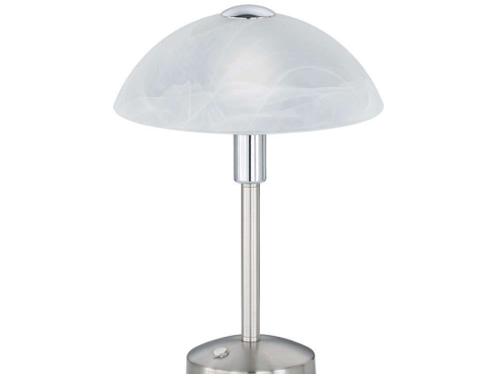 Φωτιστικό Επιτραπέζιο Led Donna 350Lm 30x22cm Nickel Mat 525790107 Trio Lighting Μέταλλο,Γυαλί