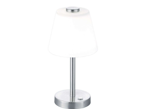Φωτιστικό Επιτραπέζιο Led Emerald 350Lm 29x15cm Nickel Mat-White 525490107 Trio Lighting Μέταλλο,Γυαλί