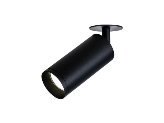 Σποτ Χωνευτό Led S057-15 9W 3000K 80Lm Black Στρόγγυλο Αλουμίνιο