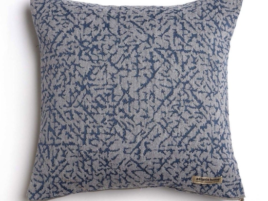 Μαξιλαροθήκη Διακοσμητική Athos Classic Blue-Grey Aslanis Home 45X45 Βαμβάκι-Chenille
