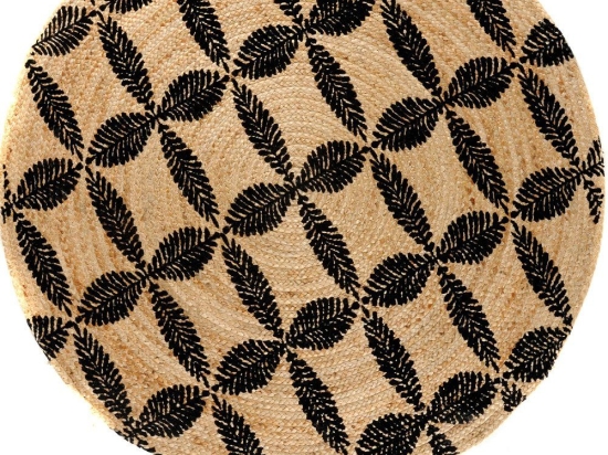 Χαλί Pop 60677-90 Natural-Black Merinos 150X150cm Round