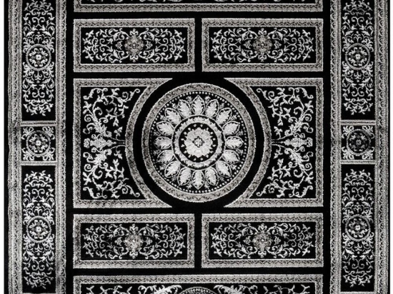 Σετ Χαλιά Κρεβατοκάμαρας 3Τμχ. Craft 23623-995 Black-White Merinos ΣΕΤ (2 67x150 & 67x230) Πολυέστερ