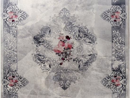 Χαλί Soho 3336-118 Grey-Red Merinos 160X230cm