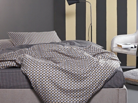 Σεντόνια Charly 15 (Σετ 4τμχ) Grey-Beige Kentia Υπέρδιπλο 240x270cm 100% Βαμβάκι
